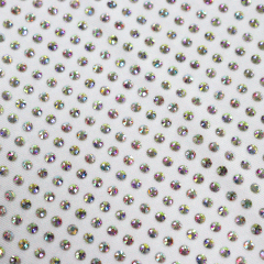 SS10 White AB Crystal Fabric Wholesale