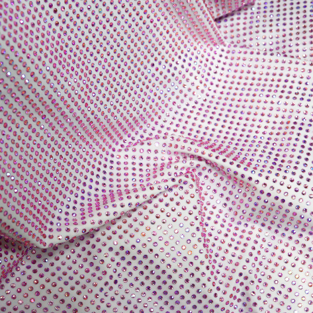 SS10 Light Pink AB Crystal Fabric Manufacturer