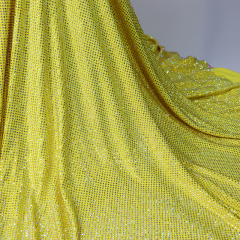 SS10 Lemon Yellow AB Crystal Fabric Manufacturer
