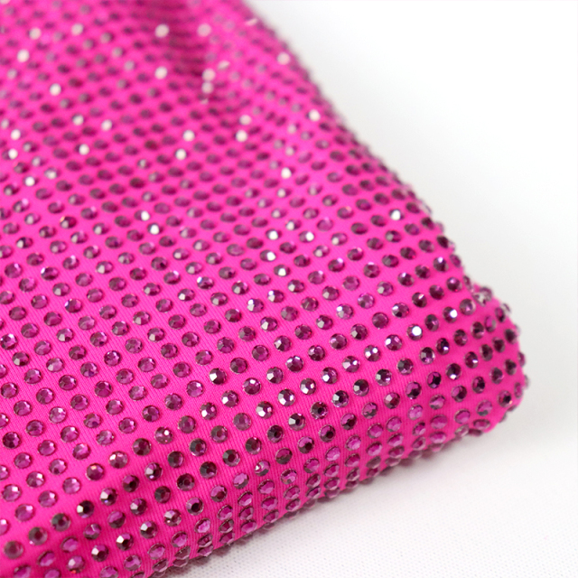 SS10 Fuchsia Rhinestone Fabric Custom