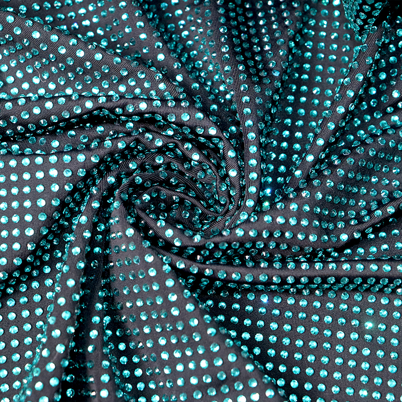 SS10 Blue Zircon Rhinestone Fabric Exporter