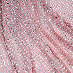 SS34 White Crystal Tulle Mesh Fabric Factory
