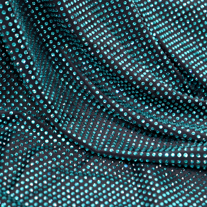 SS10 Blue Zircon Rhinestone Fabric Exporter