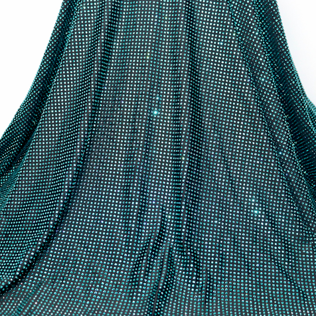 SS10 Blue Zircon Rhinestone Fabric Exporter