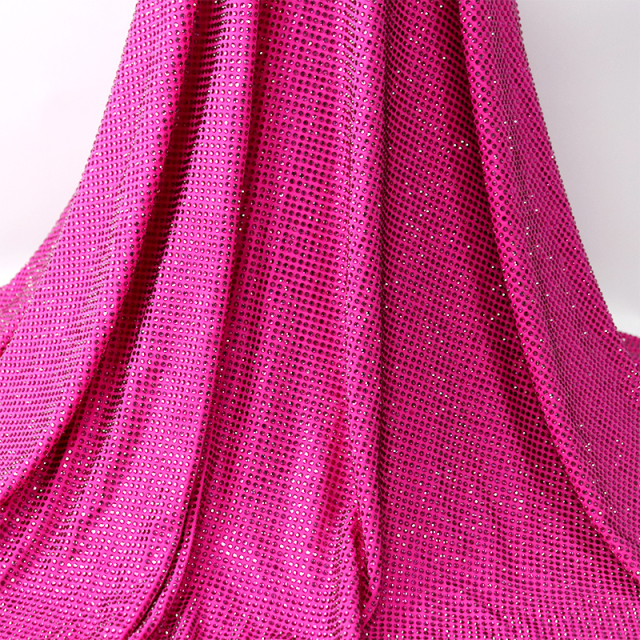 SS10 Fuchsia Rhinestone Fabric Custom