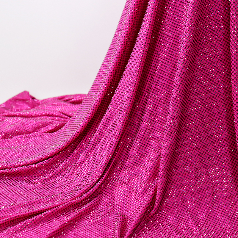 SS10 Fuchsia Rhinestone Fabric Custom