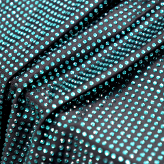 SS10 Blue Zircon Rhinestone Fabric Exporter