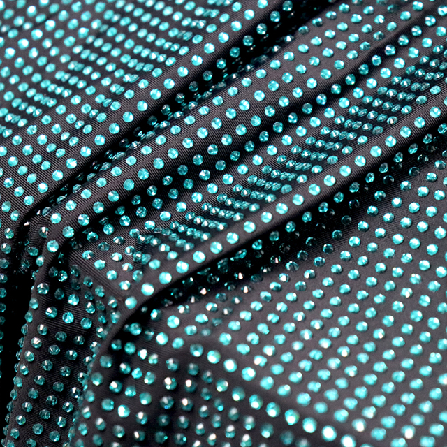 SS10 Blue Zircon Rhinestone Fabric Exporter