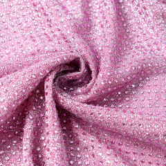 SS10 Light Pink Crystal Lurex Fabric Manufacturer