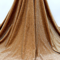 SS10 Light Yellow Crystal Velvet Fabric Wholesale