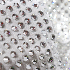 SS50 White Crystal Velvet Fabric Supplier