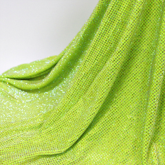SS10 Lemon Yellow AB Rhinestone Velvet Fabric Custom