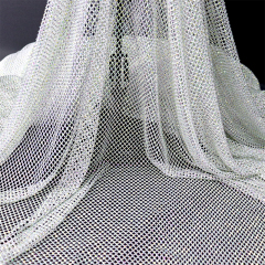 SS10 White AB Crystal Mesh Fabric Exporter