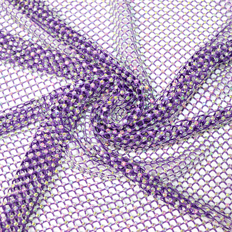 SS10 White AB Crystal Mesh Fabric Wholesale