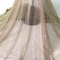 SS10 White AB Rhinestone Mesh Fabric Manufacturer