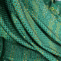 SS10 Zebra Pattern Mix Green Color Crystal Fabric Custom