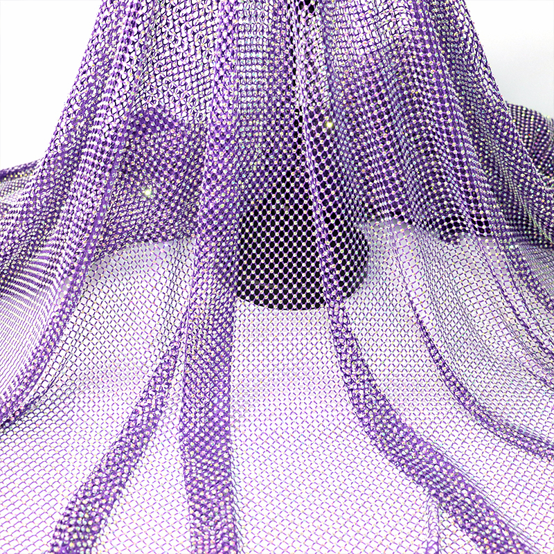 SS10 White AB Crystal Mesh Fabric Wholesale