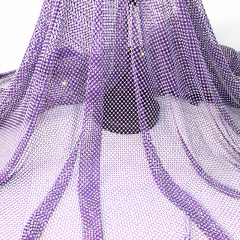 SS10 White AB Crystal Mesh Fabric Wholesale