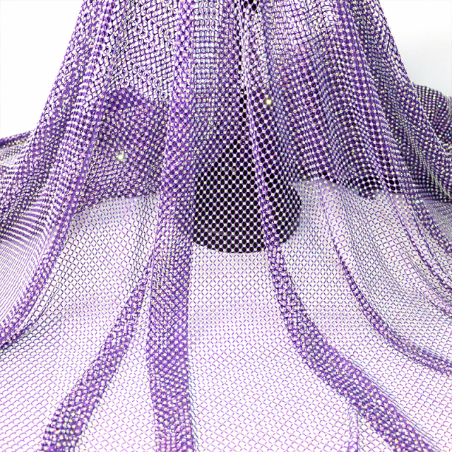 SS10 White AB Crystal Mesh Fabric Wholesale
