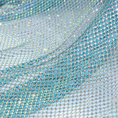 SS12 White AB Rhinestone Mesh Fabric Factory