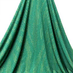 SS10 Zebra Pattern Mix Green Color Crystal Fabric Custom