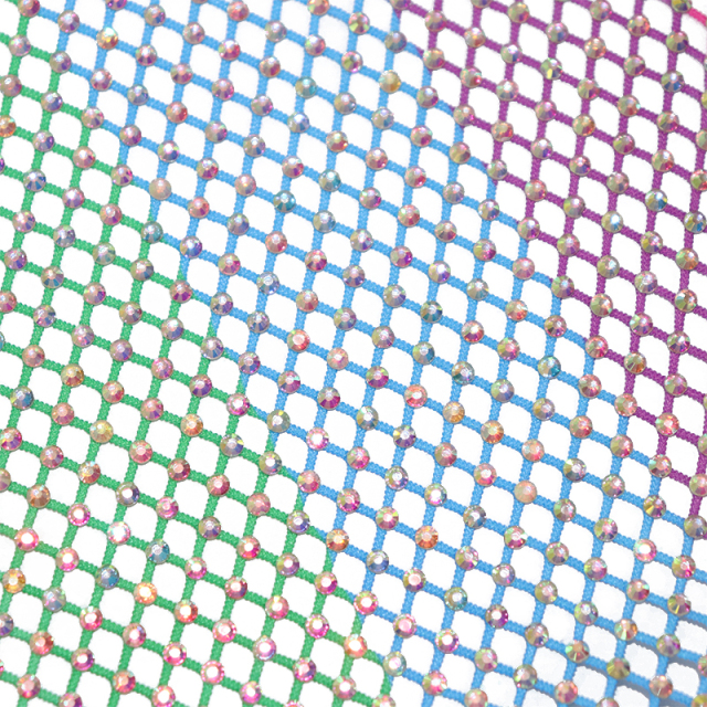 SS10 White AB Crystal Mesh Fabric Manufacturer