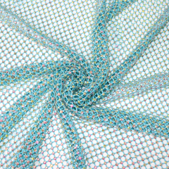 SS12 White AB Rhinestone Mesh Fabric Factory