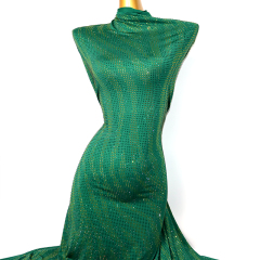 SS10 Zebra Pattern Mix Green Color Crystal Fabric Custom