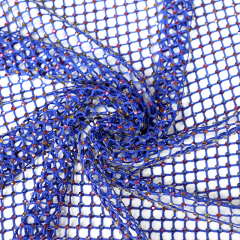SS10 Flame Blue Rhinestone Mesh Fabric Wholesale