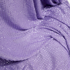SS10 Violet Rhinestone Tulle Mesh Fabric Factory