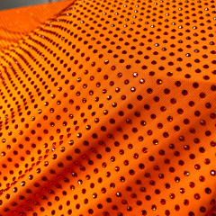 SS10 Orange Crystal Fabric Manufacturer