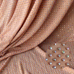 SS10 Golden AB Crystal Tulle Mesh Fabric Factory