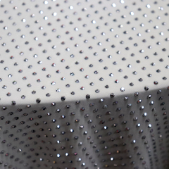 SS10 Mineral Silver Rhinestone Fabric Supplier