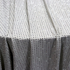 SS10 Mineral Silver Rhinestone Fabric Supplier