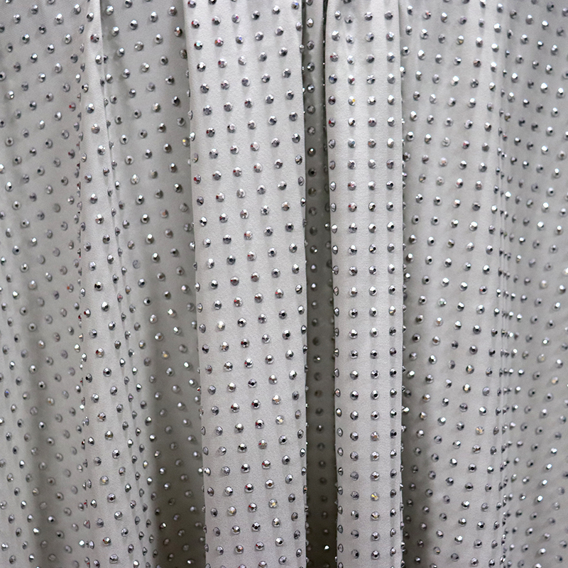 SS10 Mineral Silver Rhinestone Fabric Supplier