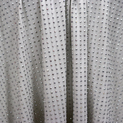 SS10 Mineral Silver Rhinestone Fabric Supplier