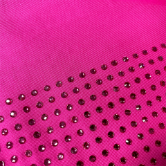 SS10 Rose Red Rhinestone Fabric Manufacturer