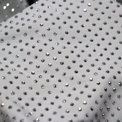 SS10 Mineral Silver Rhinestone Fabric Supplier