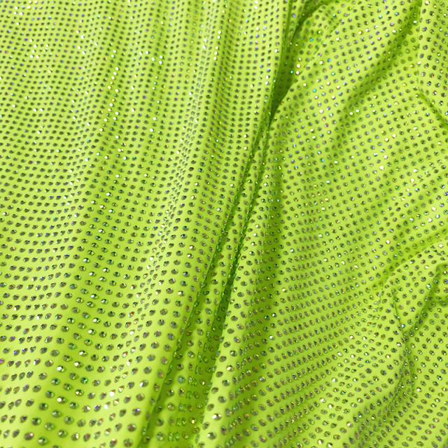 SS10 White AB Crystal Fabric Supplier
