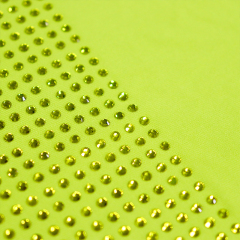 SS10 180g Lemon Yellow Rhinestone Fabric Wholesale