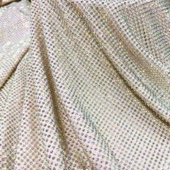 SS10 230g White AB Rhinestone Fabric Exporter