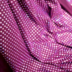SS10 Light Pink AB Crystal Fabric Manufacturer