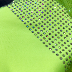 SS10 White AB Crystal Fabric Supplier