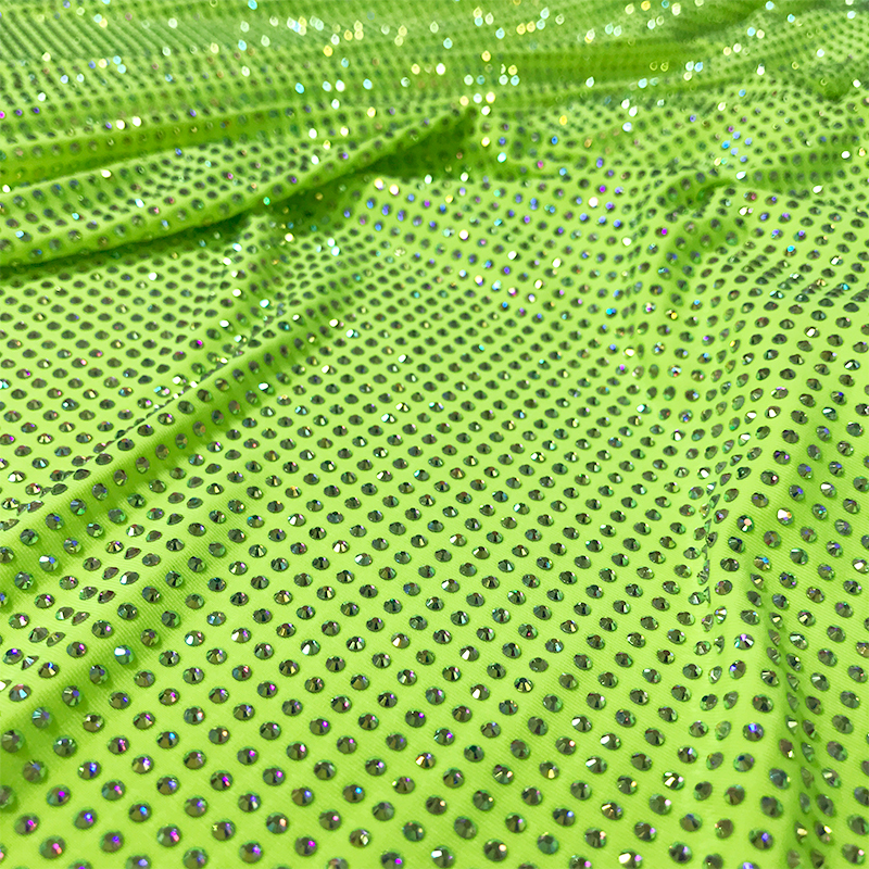 SS10 White AB Crystal Fabric Supplier