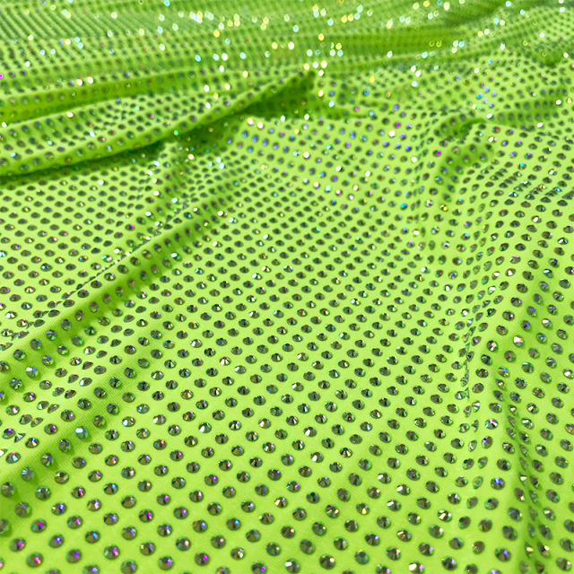 SS10 White AB Crystal Fabric Supplier