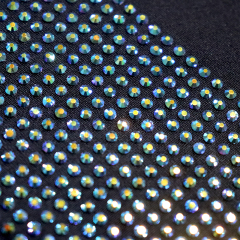 SS10 180g Greenish-Gold Rhinestone Fabric Custom