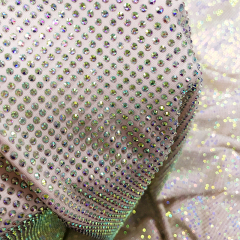 SS10 230g White AB Rhinestone Fabric Exporter