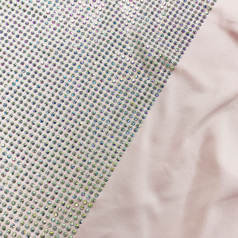 SS10 230g White AB Rhinestone Fabric Exporter