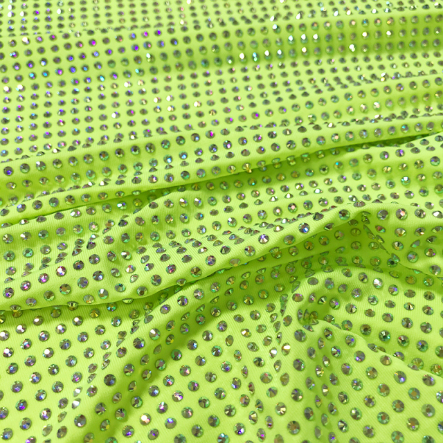 SS10 White AB Crystal Fabric Supplier