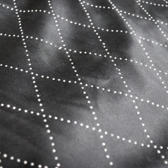SS8 Rhombic Pattern Mineral Silver Rhinestone Fabric Custom